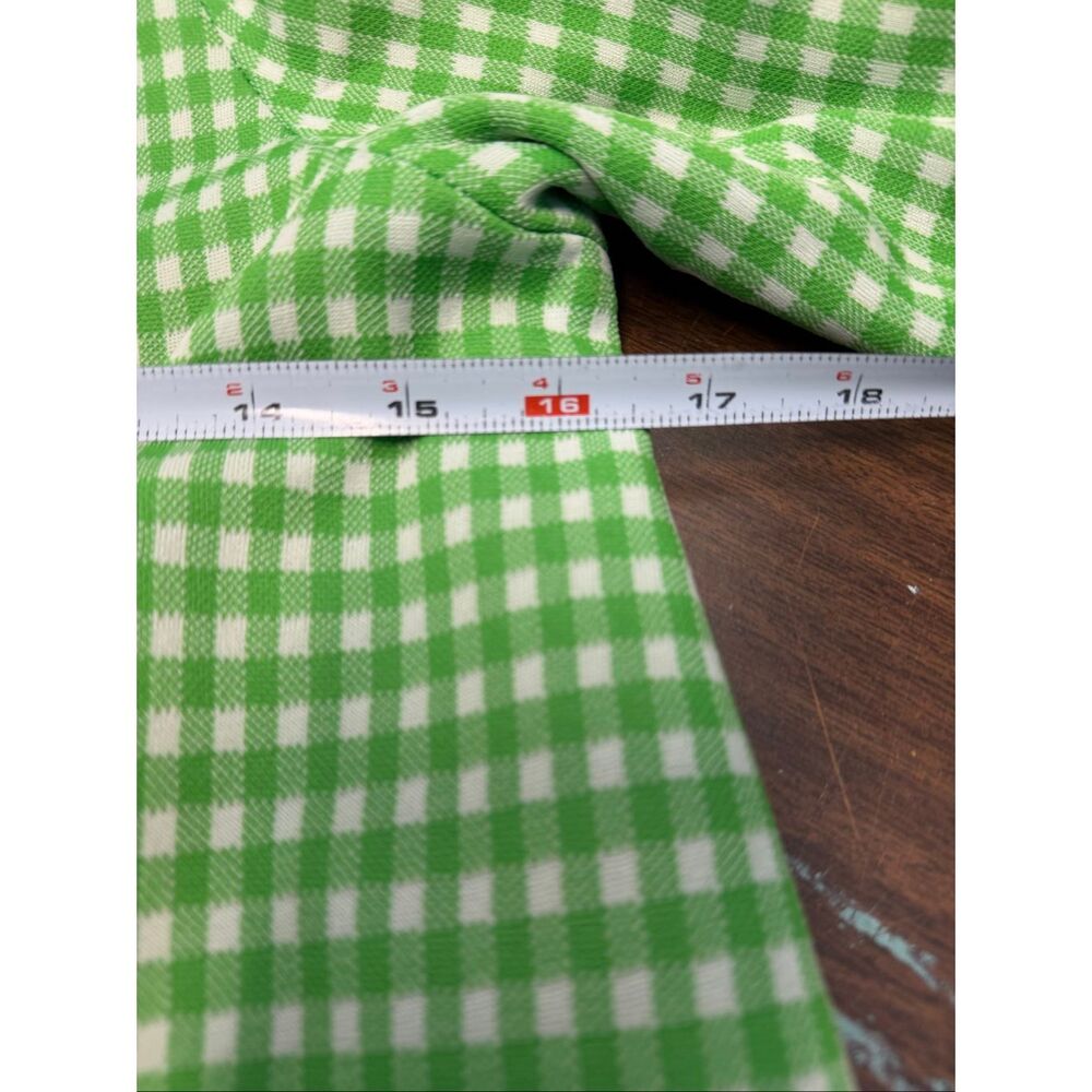 Vintage 70’s Green Checkered Jacket Women’s Size 8 coat Spring - Picture 8 of 10